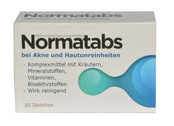 Normatabs, 30 Tabl., beseitigen effektiv Akne, unreine Haut, reinigende Kräuter